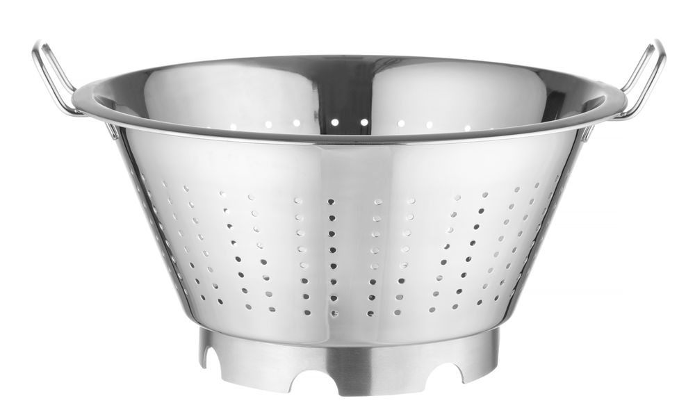 HENDI Seiher Profi Line – Ø 415 mm, Edelstahl, mit Untersatz