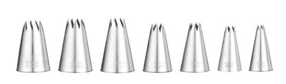 HENDI Spritztüllen Stern – 7er-Set, Ø 6–18 mm