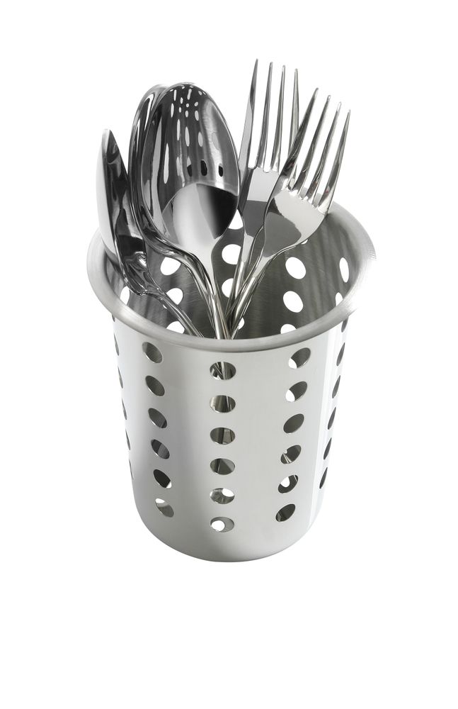 HENDI Besteckköcher Edelstahl – Ø 97 mm, Höhe 137 mm