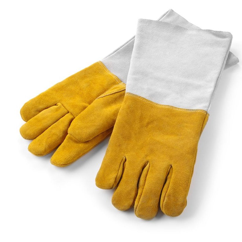 Leder-Grillhandschuhe hitzebeständig – 2 Stück, HENDI, 2 Stk., L 460mm HENDI