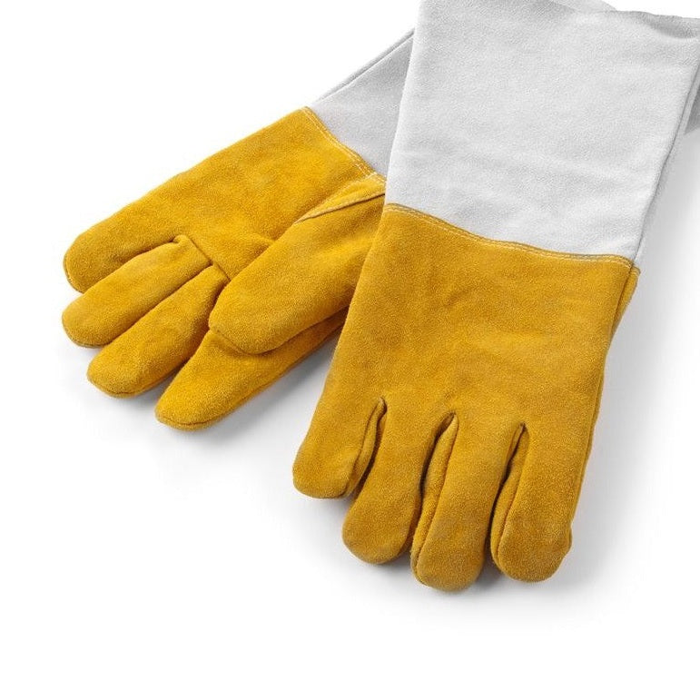 HENDI Leder-Grillhandschuhe – 2 Stück, 460 mm, Rindsleder HENDI