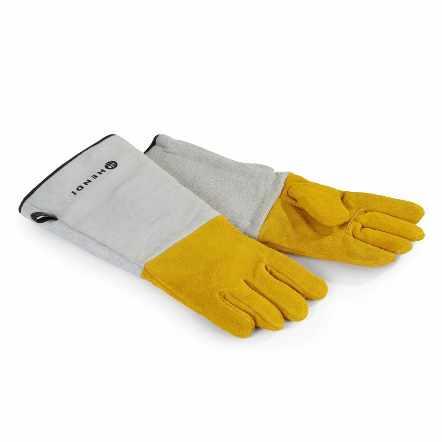 HENDI Leder-Grillhandschuhe – 2 Stück, 460 mm, Rindsleder