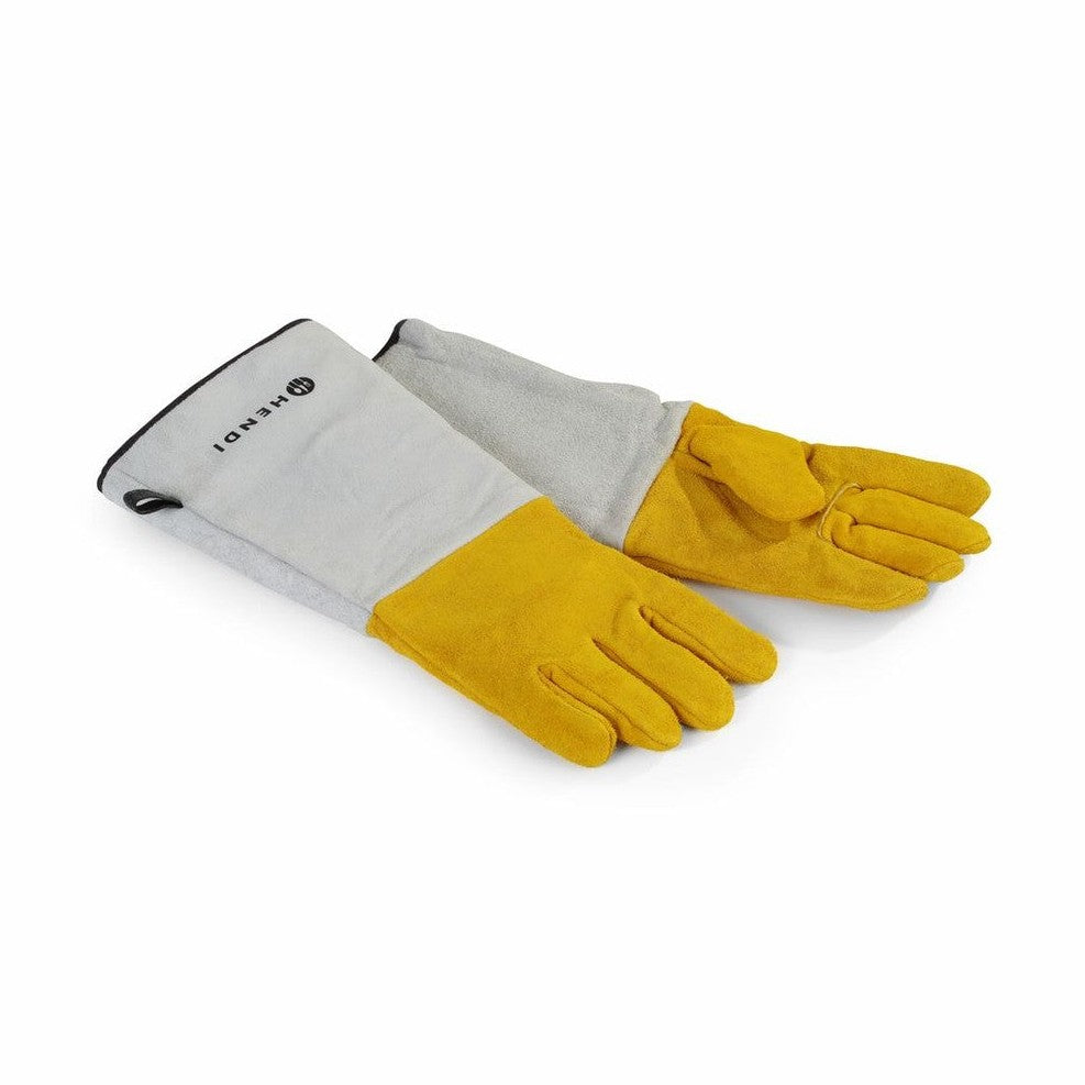 HENDI Leder-Grillhandschuhe – 2 Stück, 460 mm, Rindsleder HENDI
