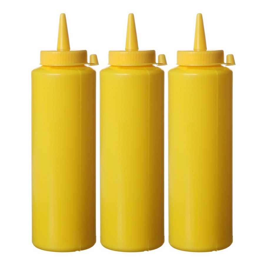 Spenderflaschen, 3er Set, HENDI, 0,2L, Transparent, 3 Stk., ⌀50x H 185mm HENDI