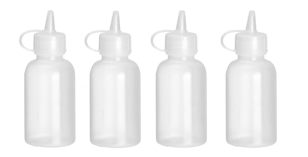HENDI Mini-Saucenspender 4er-Set – 50 ml, transparent