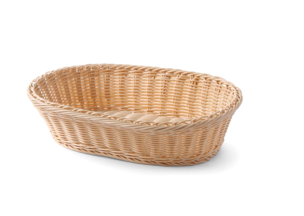 HENDI Brotkorb oval – 380 × 270 mm, Edelstahlrahmen