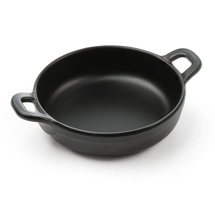 Miniatur-Pfanne aus Melamin, rund, HENDI, Schwarz, 189x147x H 37mm HENDI