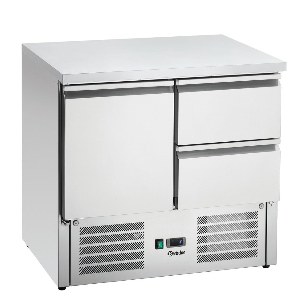 Bartscher Mini-Kühltisch 900T1S2 – 260 L, 1 Tür, 2 Schubladen Bartscher