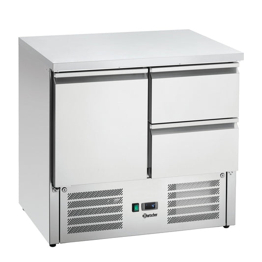 Mini-Kühltisch 900T1S2, 1 Tür, 2 Schubl. Bartscher