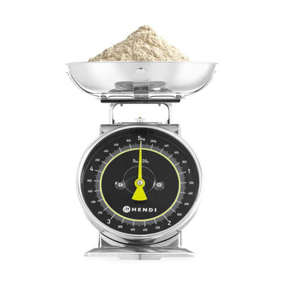 HENDI mechanical kitchen scale – up to 5 kg, stainless steel