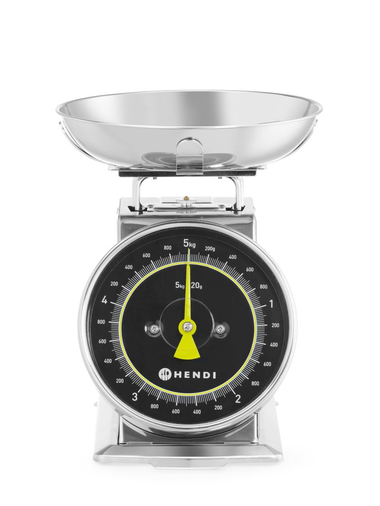 HENDI Küchenwaage mechanisch – bis 5 kg, Edelstahl