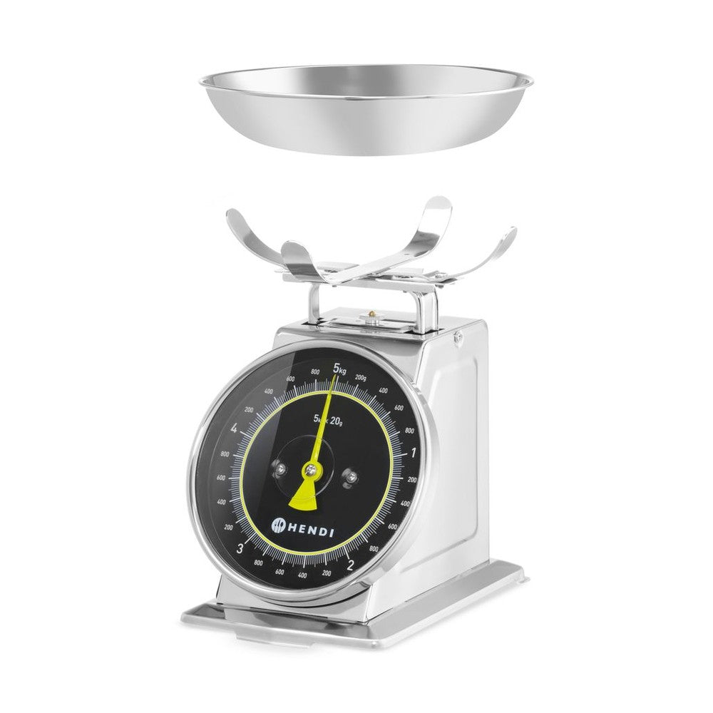 HENDI Küchenwaage mechanisch – bis 5 kg, Edelstahl