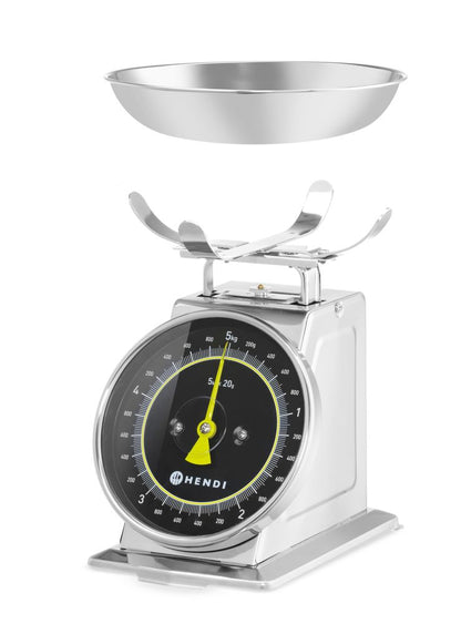 HENDI Küchenwaage mechanisch – bis 5 kg, Edelstahl