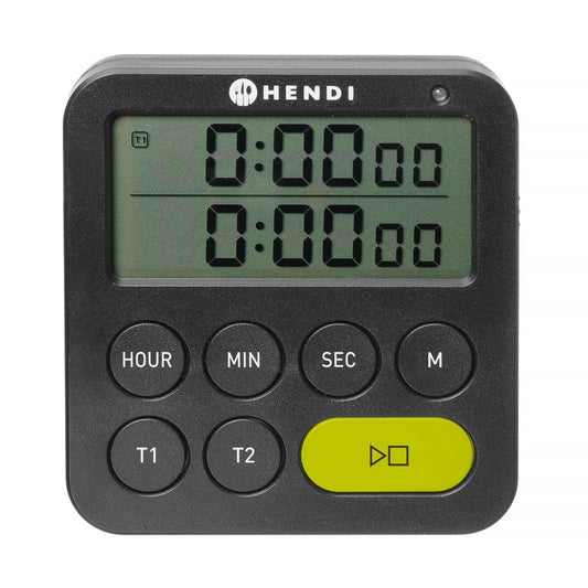 Timer, doppelt, HENDI, Schwarz, 82x20x H 86mm HENDI