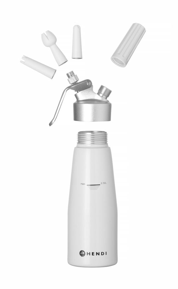 HENDI Sahnespender Kitchen Line – 0,5 L, weiss