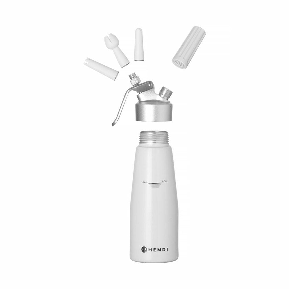 HENDI Sahnespender Kitchen Line – 0,5 L, weiss HENDI