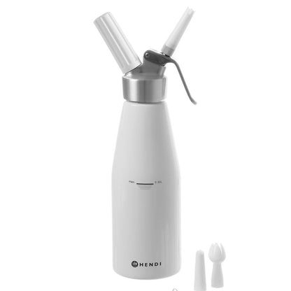 Sahnespender Kitchen Line, weiß, HENDI, Kitchen Line, 0,5L, ⌀80x H 260mm HENDI