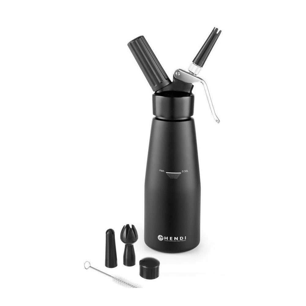 HENDI Sahnespender Kitchen Line – 0,5 L, schwarz HENDI