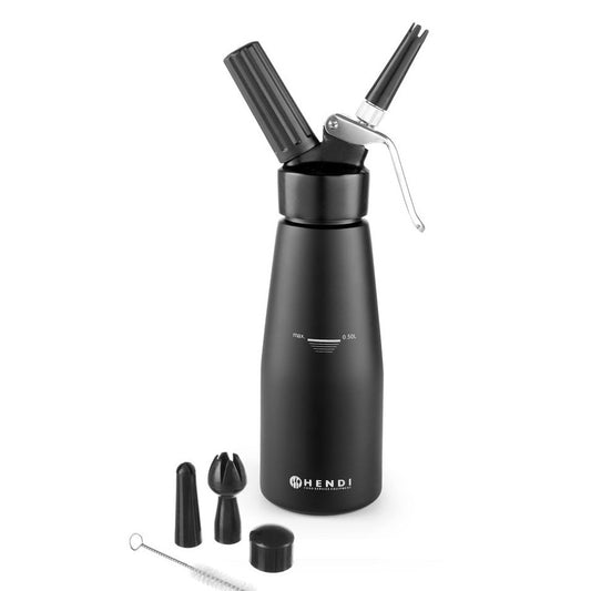 Sahnespender Kitchen Line, schwarz, HENDI, Kitchen Line, 0,5L, Schwarz, ⌀80x H 260mm HENDI