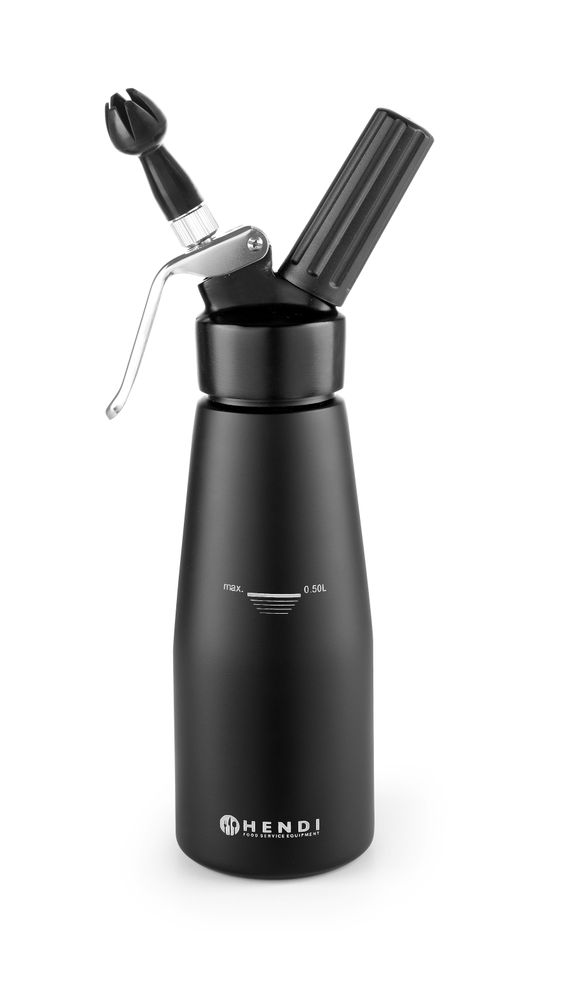 HENDI Sahnespender Kitchen Line – 0,5 L, schwarz