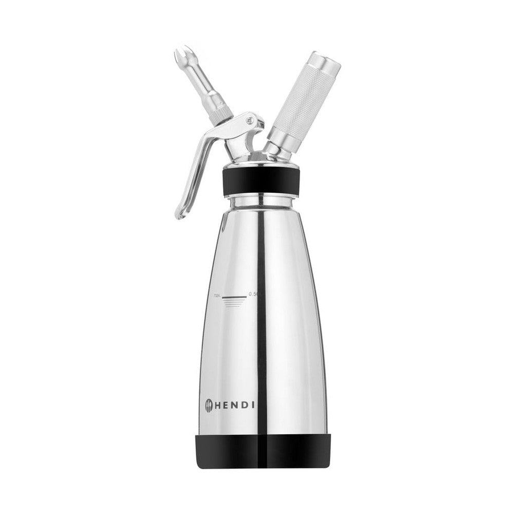 HENDI Thermo-Sahnespender 0,5 L – doppelwandig, heiss und kalt