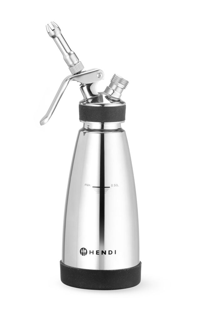 HENDI Thermo-Sahnespender 0,5 L – doppelwandig, heiss und kalt