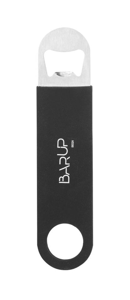 BarUp Flaschenöffner Schwarz – 2-in-1 mit Silikongriff