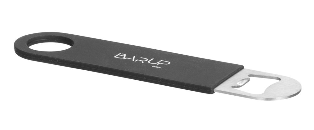 BarUp Flaschenöffner Schwarz – 2-in-1 mit Silikongriff