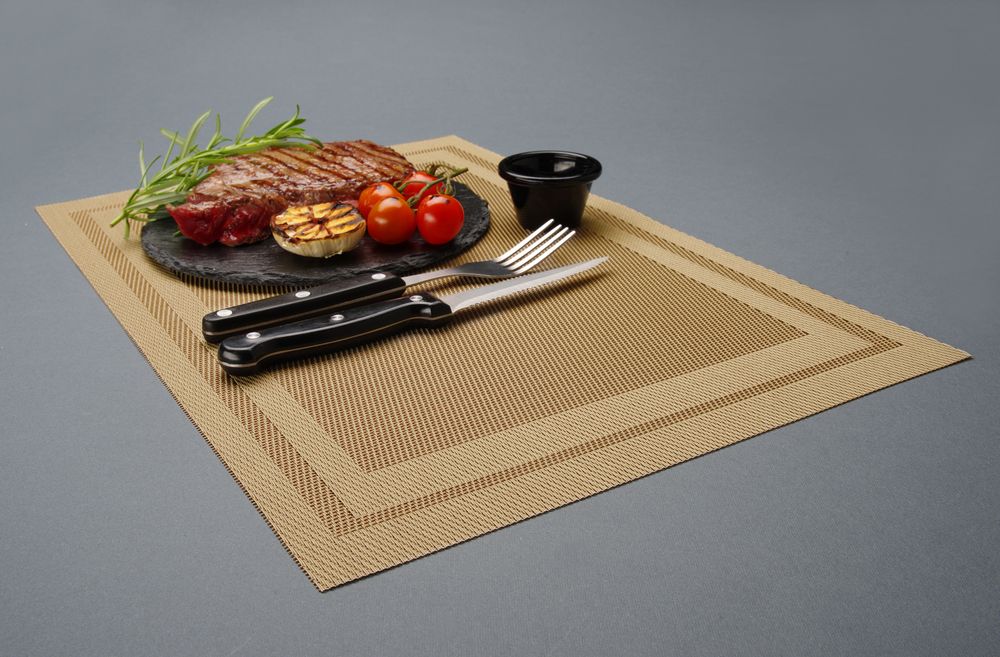 HENDI Platzset Rahmen – beige, 6 Stück