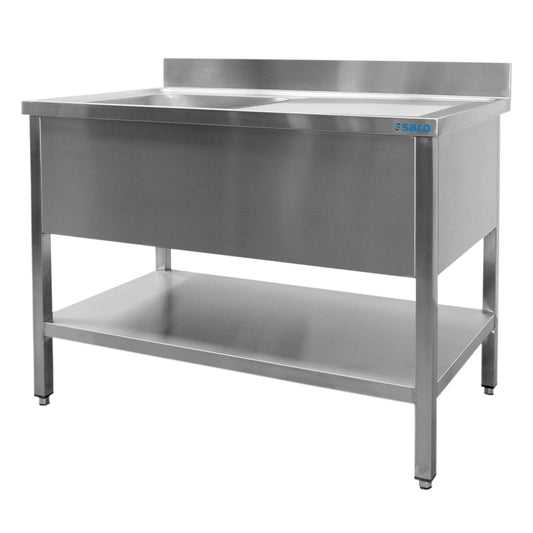SARO Spültisch 1 Becken, links - B 1000 x T 600 mm SARO