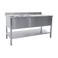 SARO Spültisch 2 Becken, links - B 1800 x T 600 mm SARO