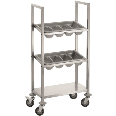Bartscher Cutlery Cart TBST200 – Mobile, 2 Cutlery Drawers
