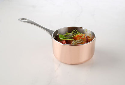 HENDI Miniatur-Kasserolle mit Ausgiesser – 0,16 L, Ø 75 mm