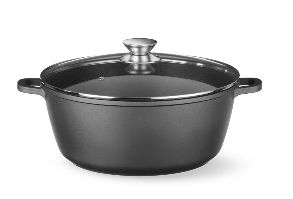 HENDI Kasserolle Antihaft 7,5 L – Aluminiumguss, induktionsgeeignet