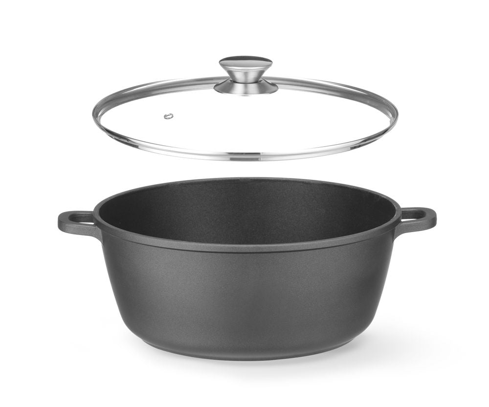 HENDI Kasserolle Antihaft 7,5 L – Aluminiumguss, induktionsgeeignet