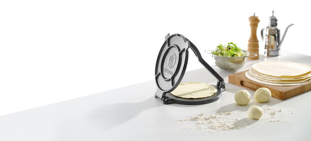 HENDI Tortillapresse Gusseisen – für Tortillas bis Ø 200 mm