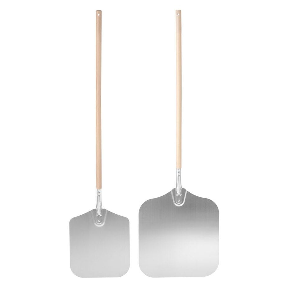 HENDI Pizzaschaufel quadratisch, langer Holzgriff – 305 × 1320 mm HENDI
