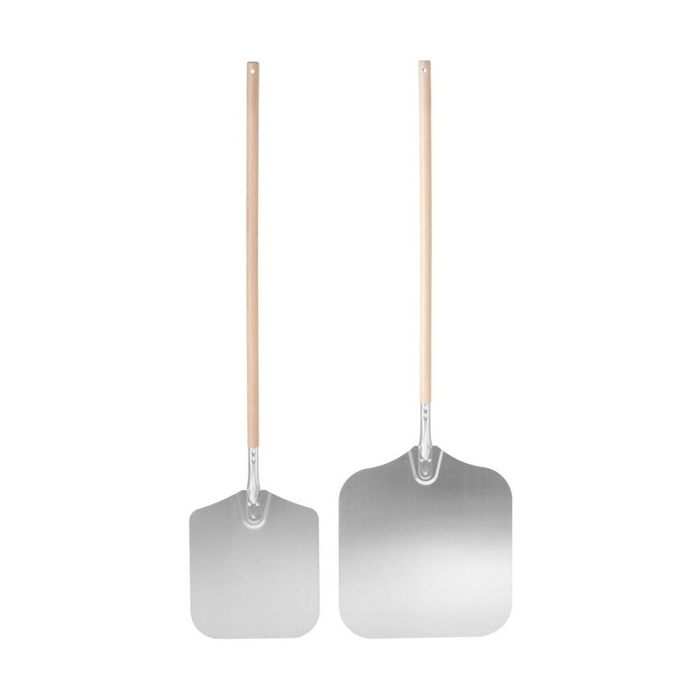 HENDI Pizzaschaufel quadratisch, langer Holzgriff – 405 × 1320 mm HENDI