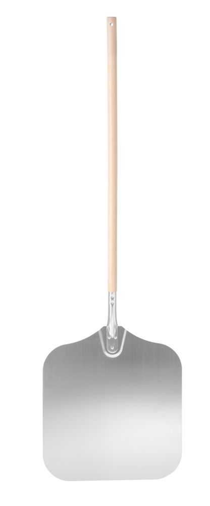 HENDI Pizzaschaufel quadratisch, langer Holzgriff – 405 × 1320 mm