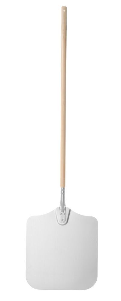 HENDI Pizzaschaufel quadratisch, langer Holzgriff – 355 × 1320 mm