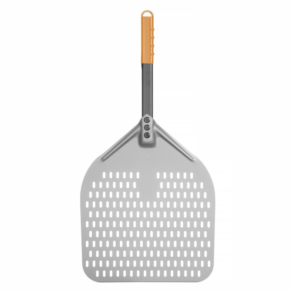 HENDI Pizzaschaufel eckig, gelocht, kurzer Griff – 300 × 660 mm HENDI