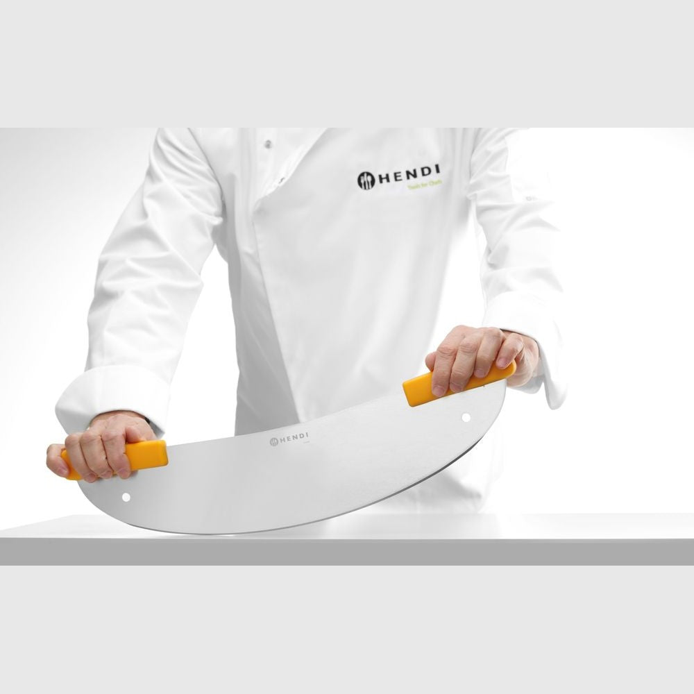 HENDI Pizza-Wiegemesser – 50 cm Klinge, Halbmondform