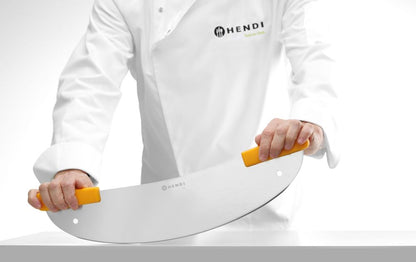 HENDI Pizza-Wiegemesser – 50 cm Klinge, Halbmondform