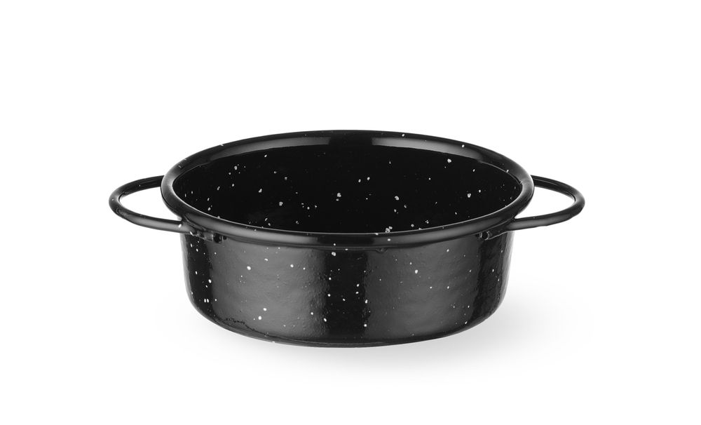 HENDI Auflaufform emailliert Ø 100 mm – rund, Schwarz