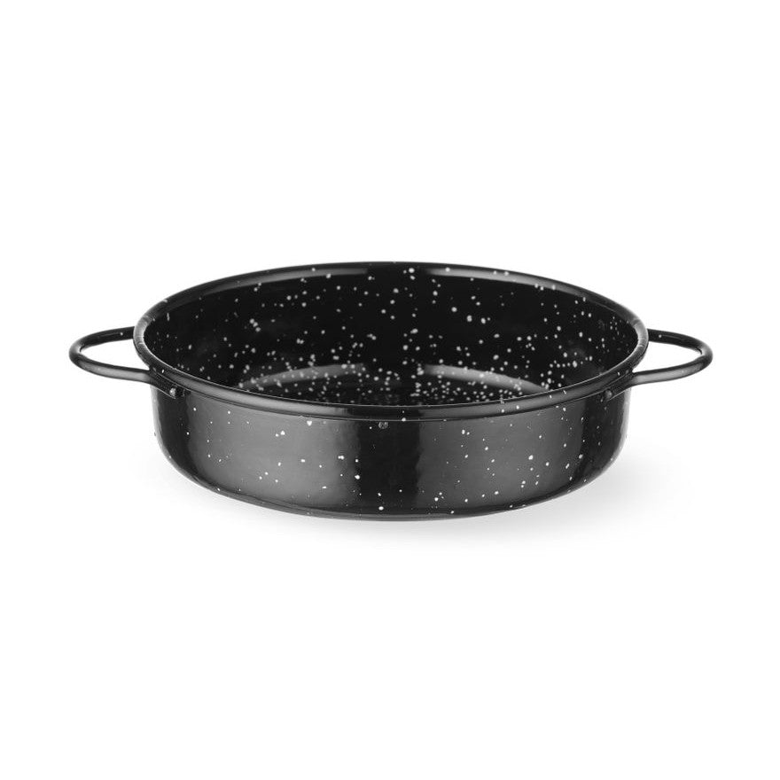 HENDI Auflaufform emailliert Ø 140 mm – rund, Schwarz