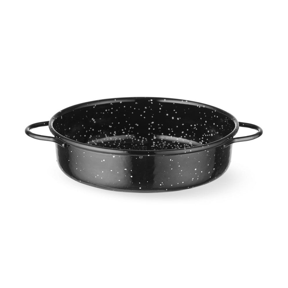 HENDI Auflaufform emailliert Ø 160 mm – rund, Schwarz