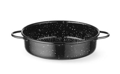 HENDI Auflaufform emailliert Ø 160 mm – rund, Schwarz