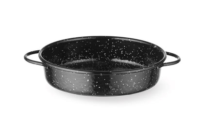 HENDI Auflaufform emailliert Ø 200 mm – rund, Schwarz