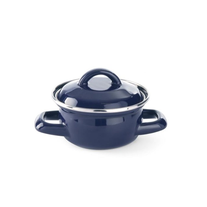 Suppen-/Saucentöpfchen - mit Deckel, HENDI, schwarz, 0,65L, ⌀135x H 110mm HENDI