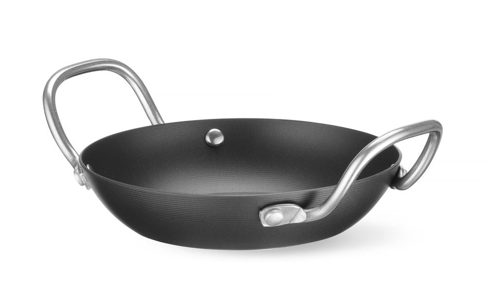 HENDI Servierpfanne Karbonstahl – Ø 144 mm, 2 Griffe